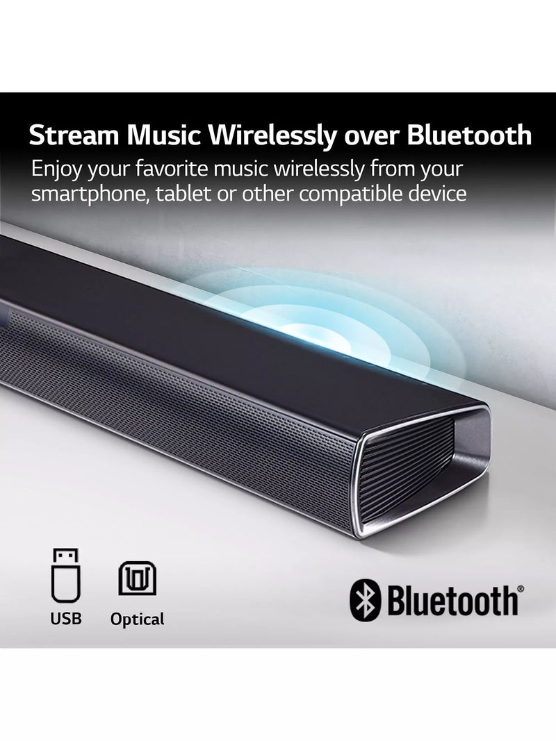 LG SQC1 soundbar with wireless subwoofer (British brand)