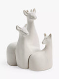 John Lewis stoneware deer ornament set white, imported from the UK