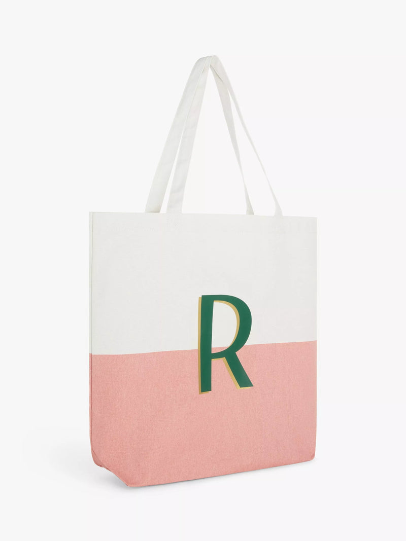 John Lewis Alphabet Cotton Tote Bag 70cm, UK version