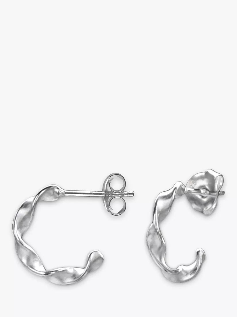 Nina B small sterling silver hoop earrings 1.5cm (British brand)