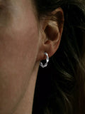 Nina B small sterling silver hoop earrings 1.5cm (British brand)