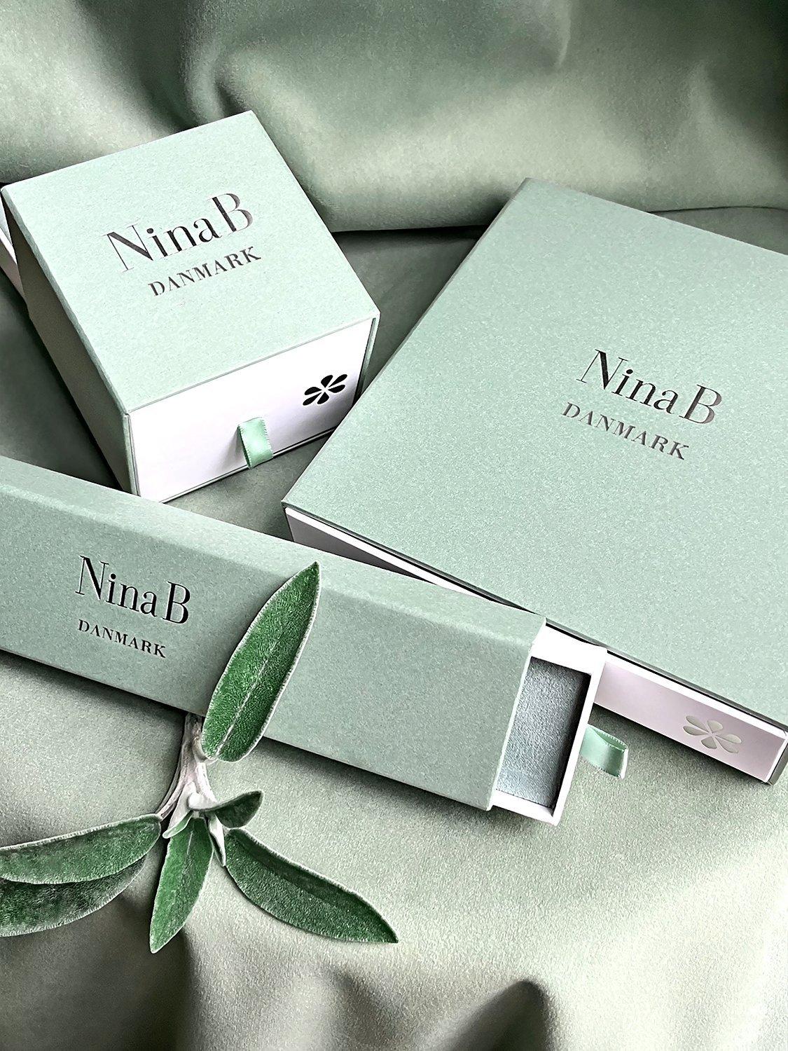 Nina B small sterling silver hoop earrings 1.5cm (British brand)