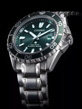 Citizen Promaster Eco-Drive diving watch with green dial, bracelet strap, UK version