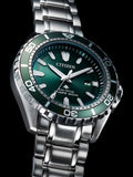 Citizen Promaster Eco-Drive diving watch with green dial, bracelet strap, UK version