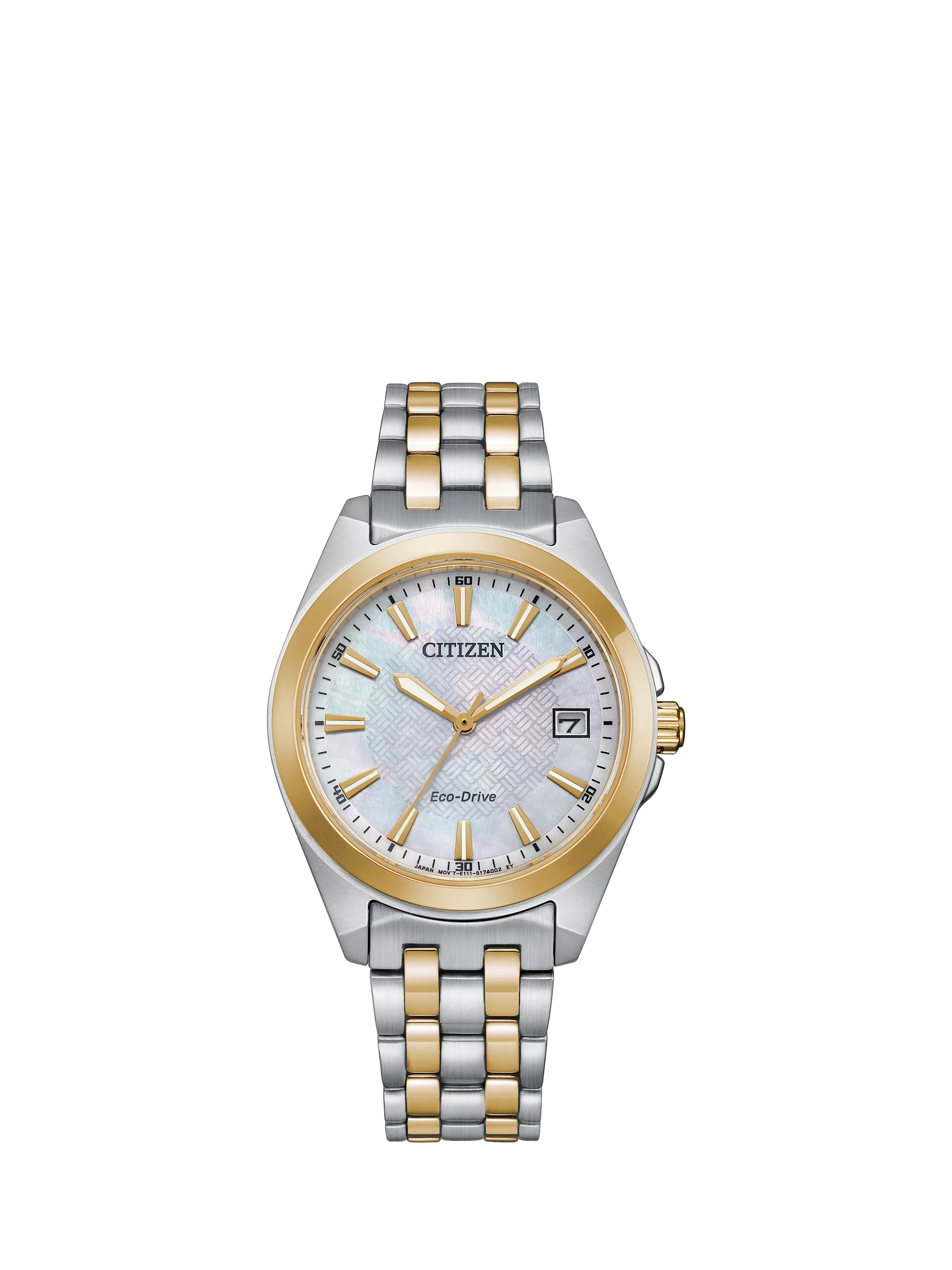Citizen women's two-tone Eco-Drive date watch 41mm (British brand)