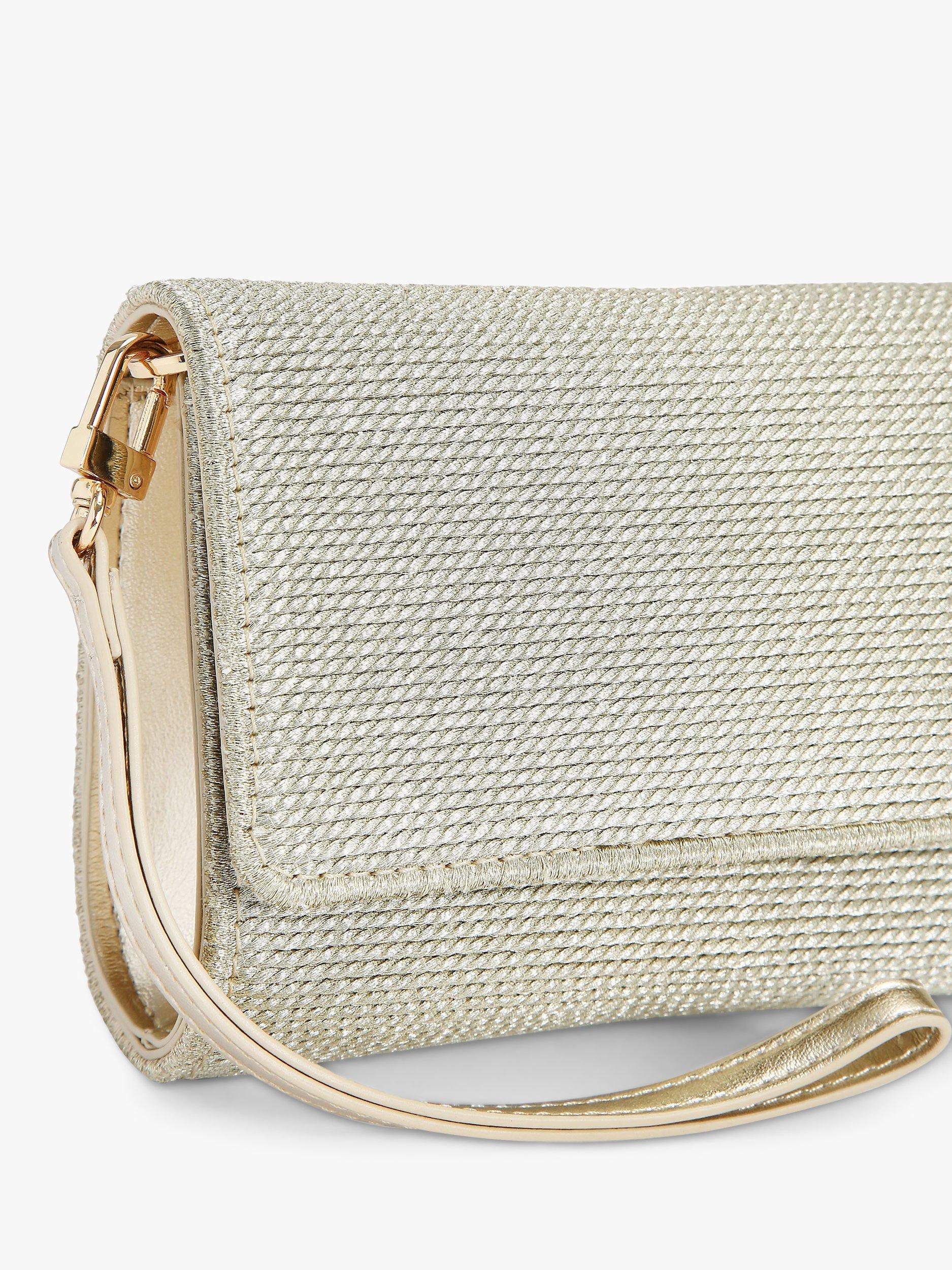 Carvela Gala gold weave clutch bag - British product