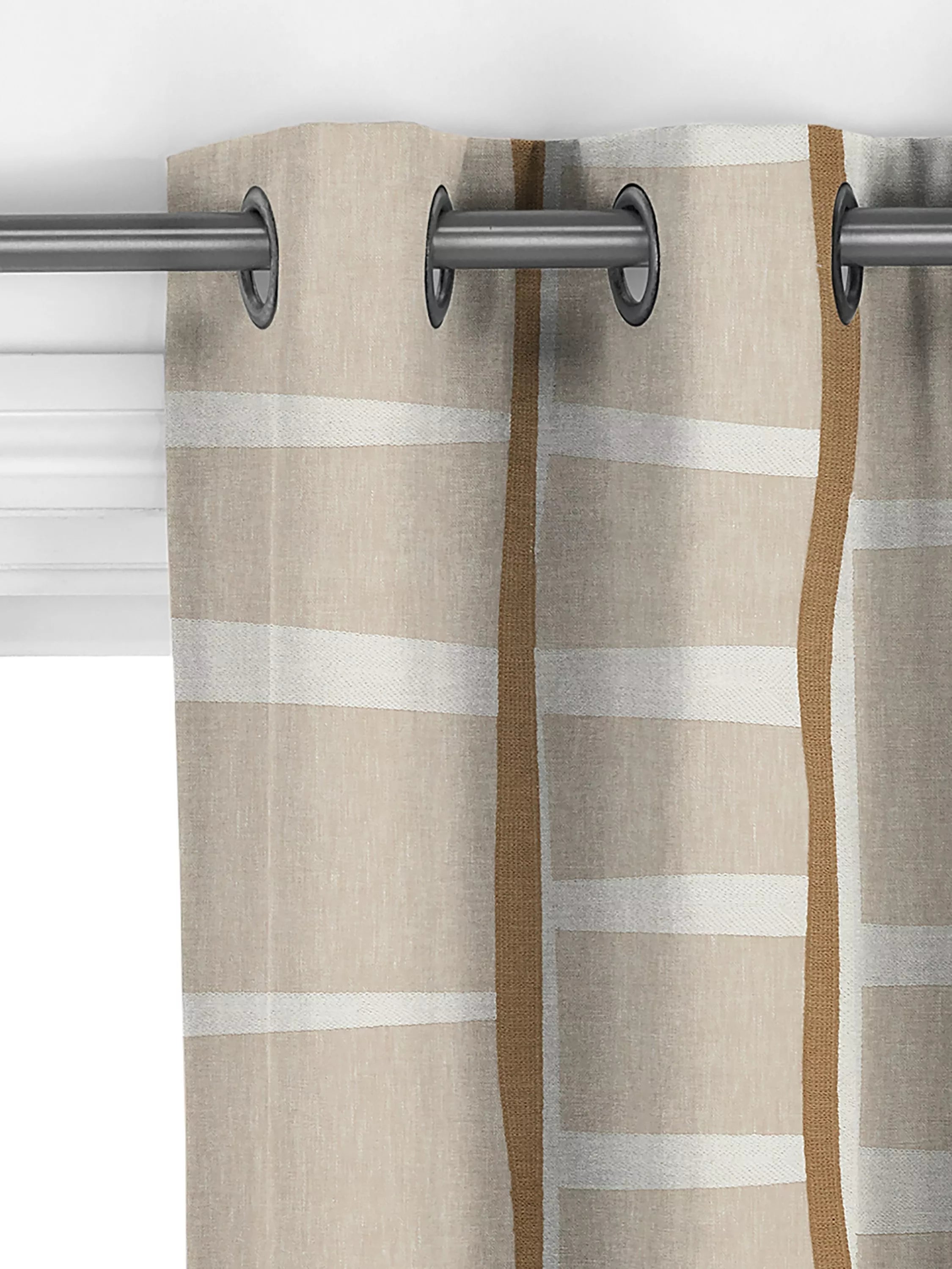 John Lewis Lea Embroidery curtains putty, imported from the UK