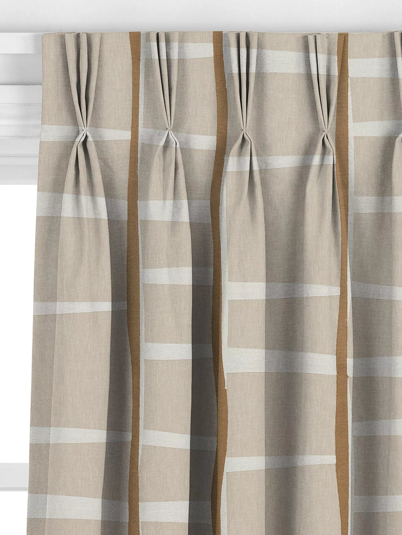 John Lewis Lea Embroidery curtains putty, imported from the UK