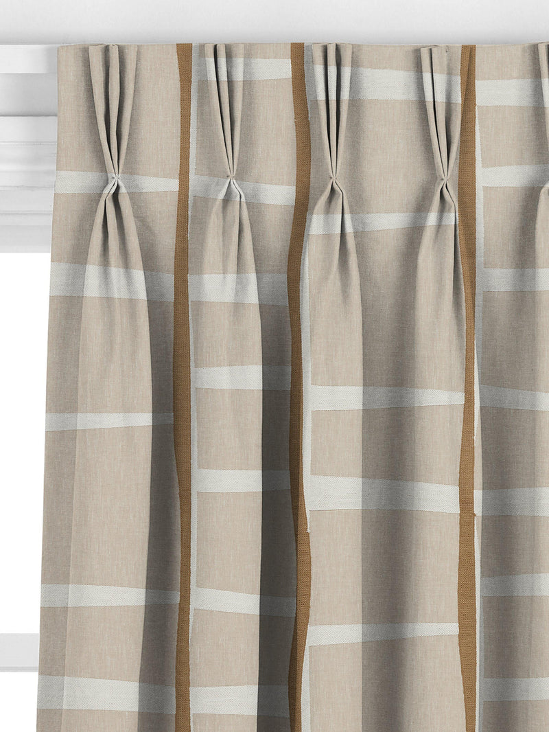 John Lewis Lea Embroidery curtains putty, imported from the UK
