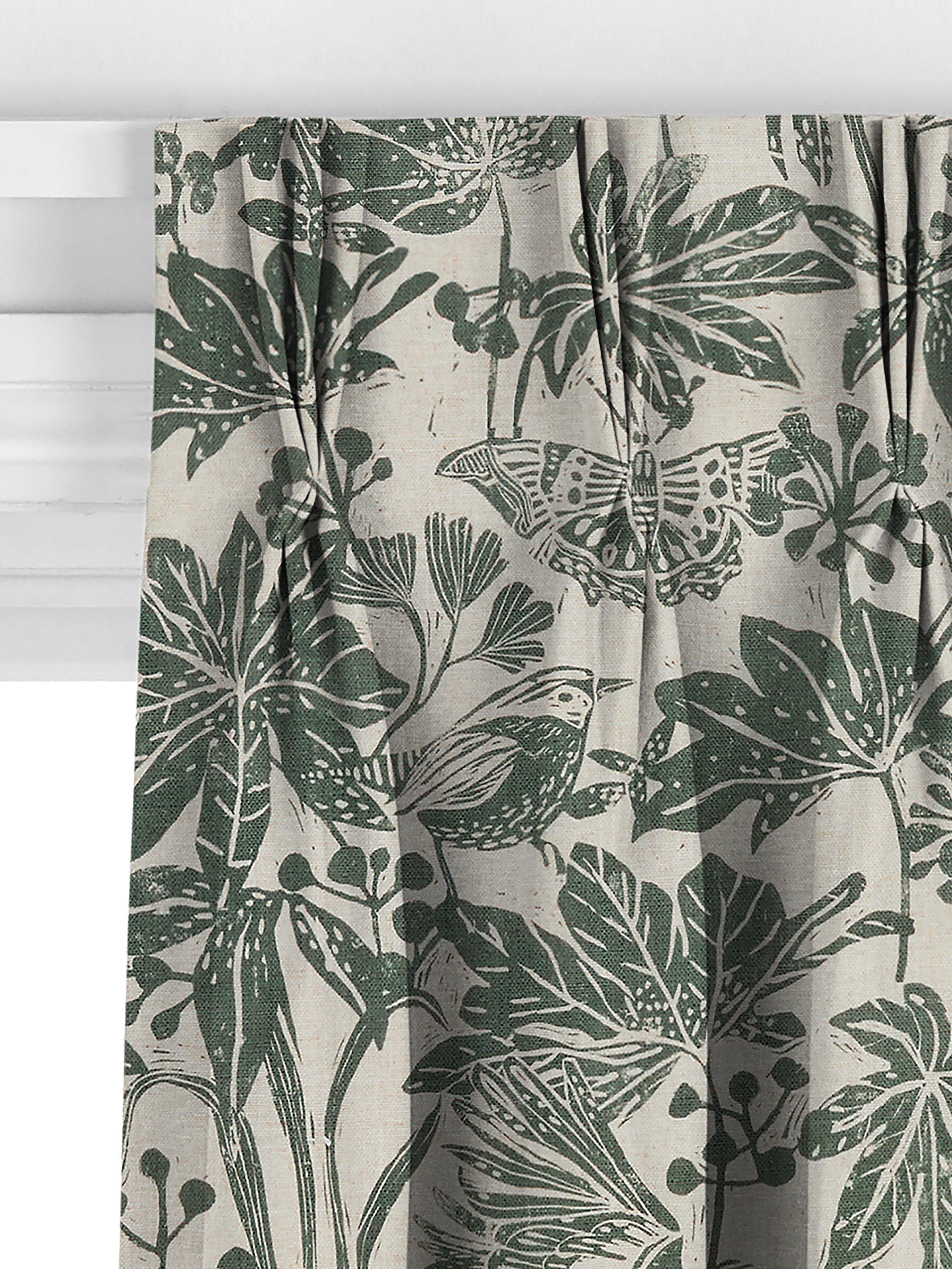 John Lewis Japonica Myrtle Green made to measure curtains, imported from the UK
