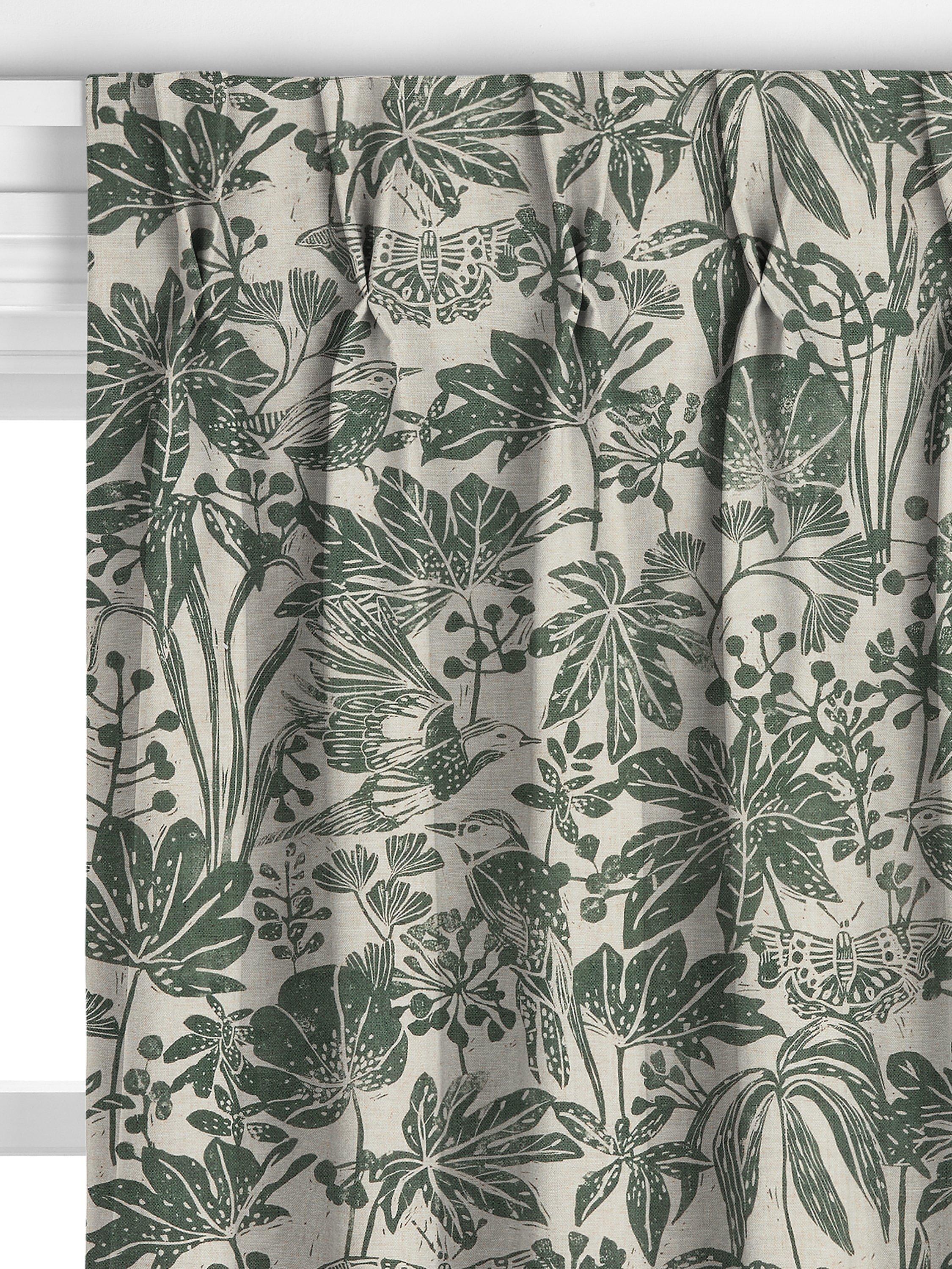 John Lewis Japonica Myrtle Green made to measure curtains, imported from the UK