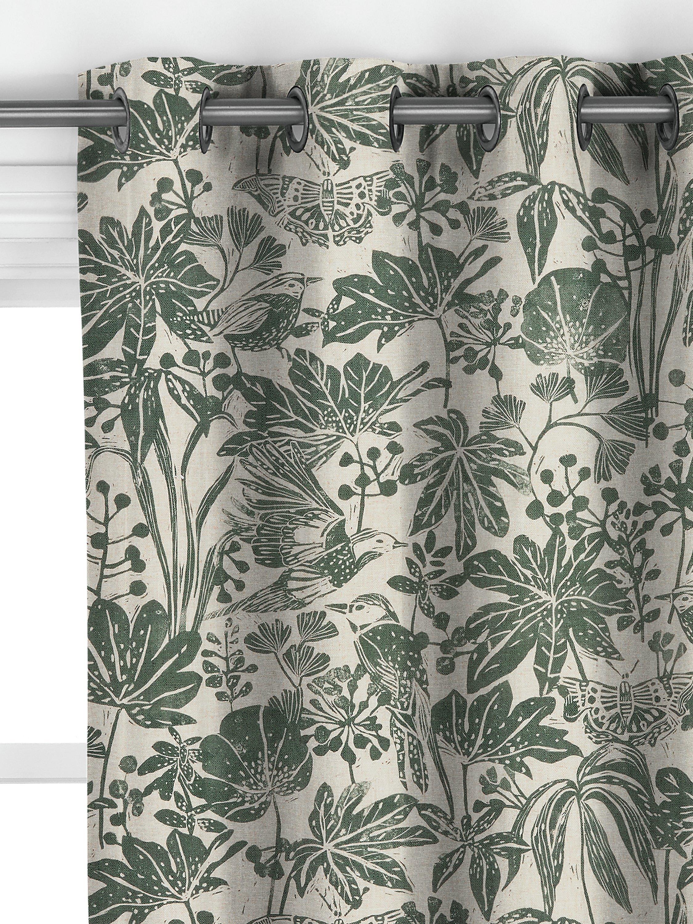 John Lewis Japonica Myrtle Green made to measure curtains, imported from the UK
