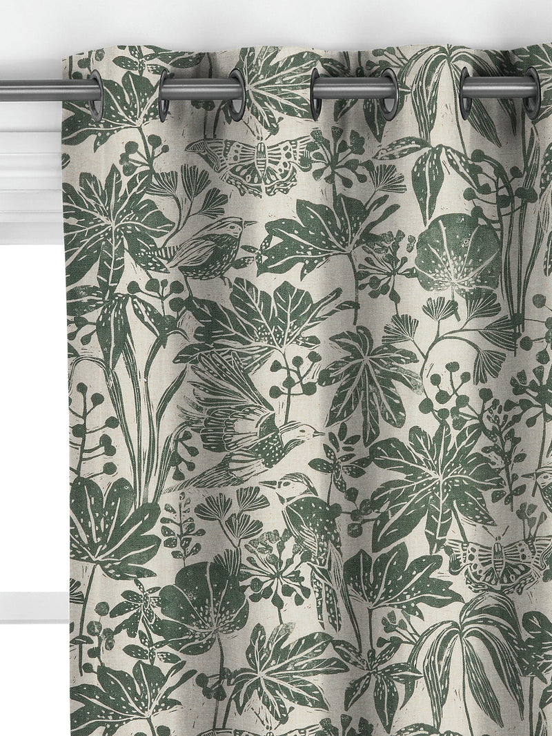 John Lewis Japonica Myrtle Green made to measure curtains, imported from the UK