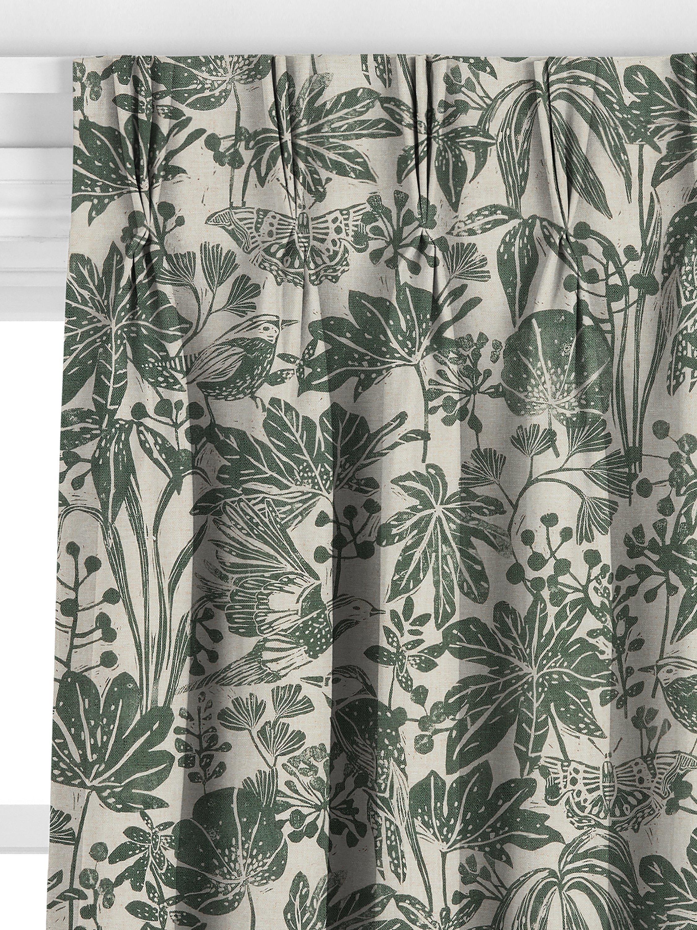 John Lewis Japonica Myrtle Green made to measure curtains, imported from the UK