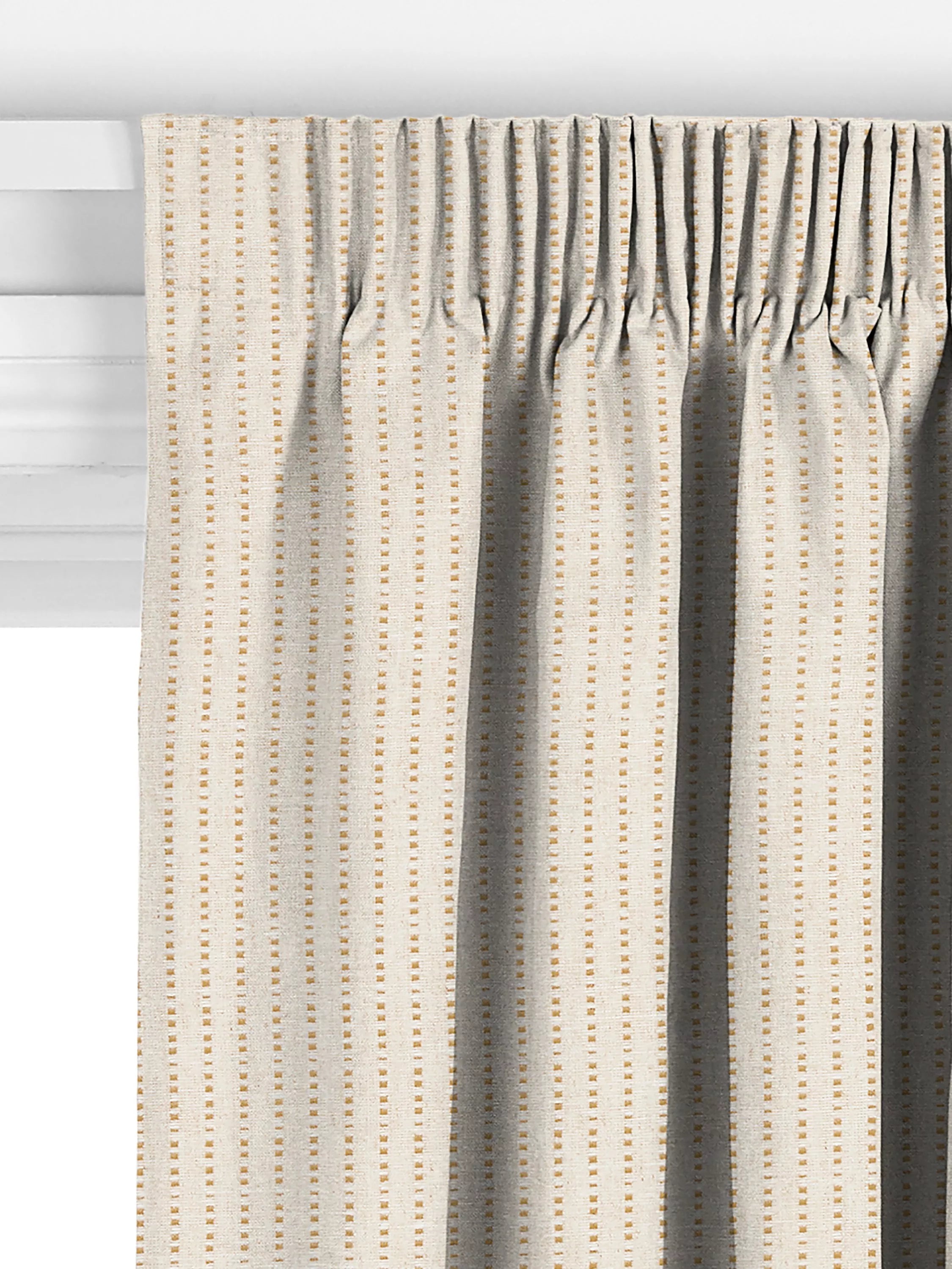 John Lewis Fleck Stripe curtain honey, imported from the UK