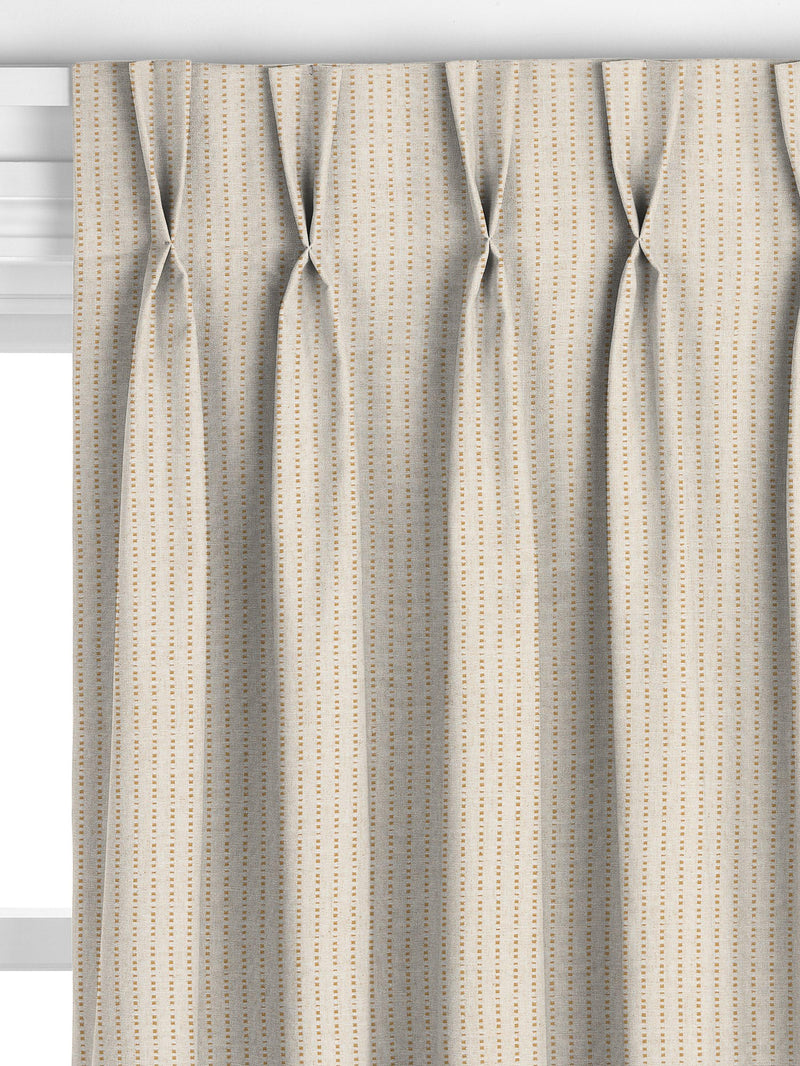 John Lewis Fleck Stripe curtain honey, imported from the UK