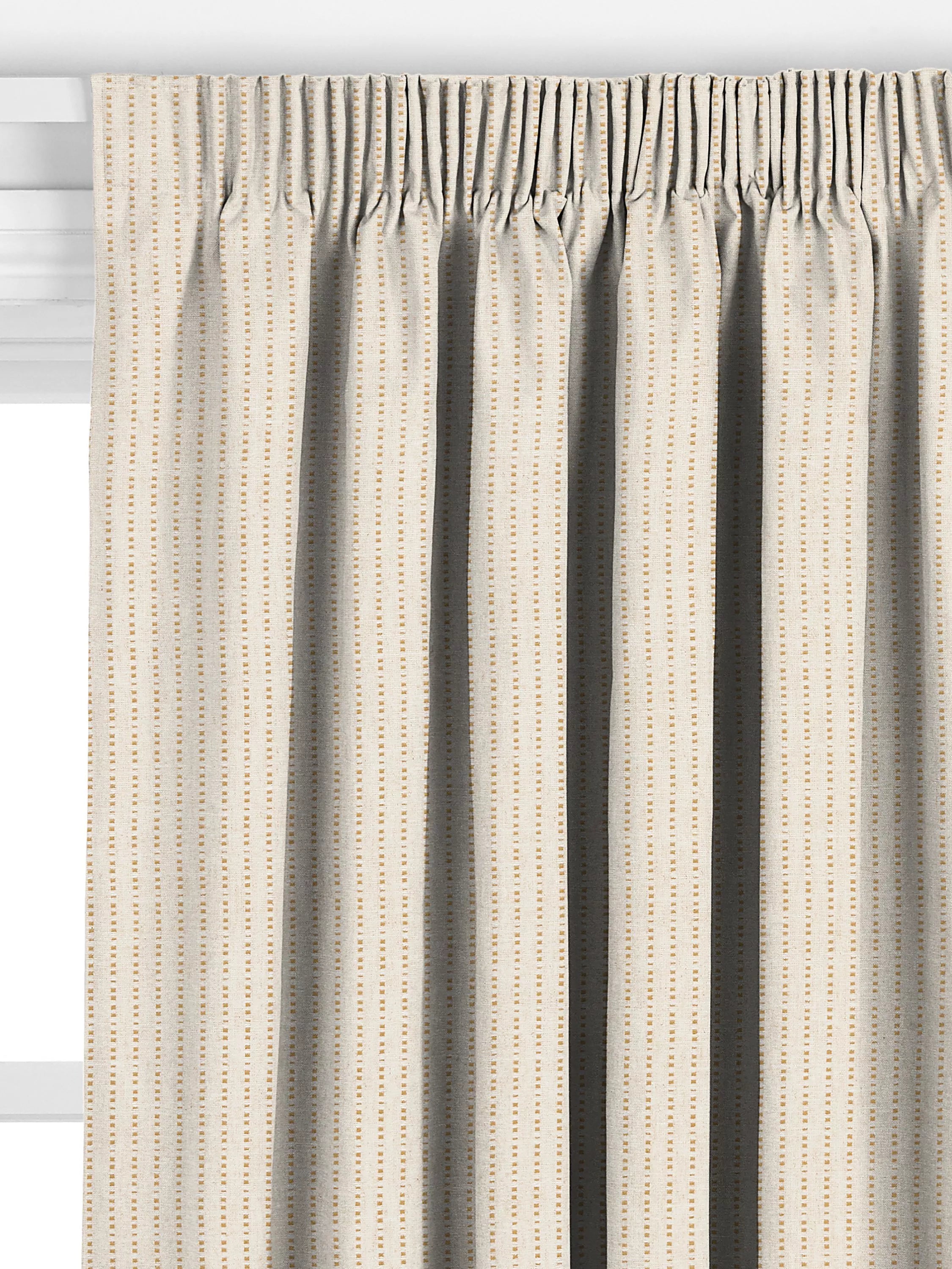 John Lewis Fleck Stripe curtain honey, imported from the UK