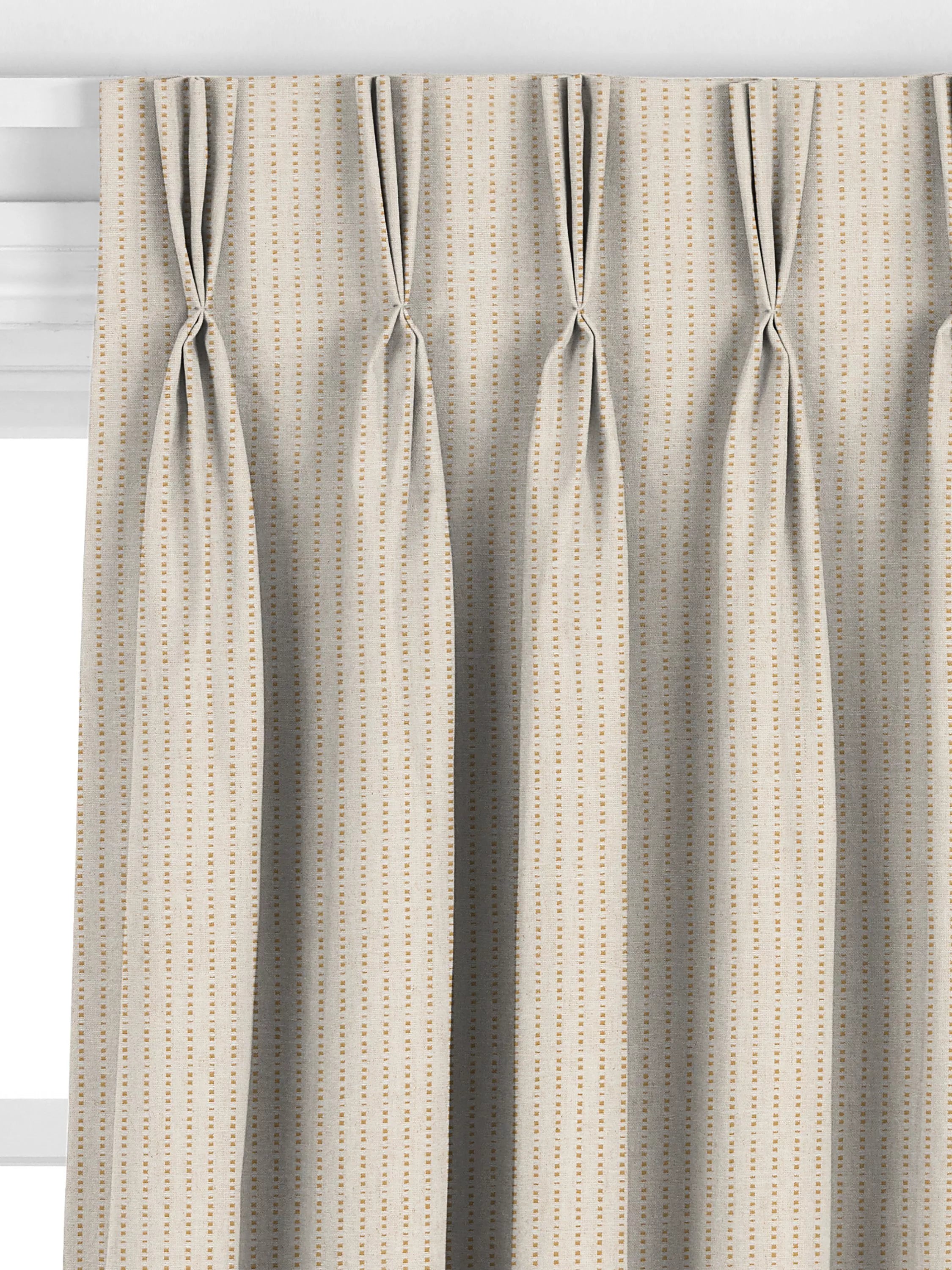 John Lewis Fleck Stripe curtain honey, imported from the UK