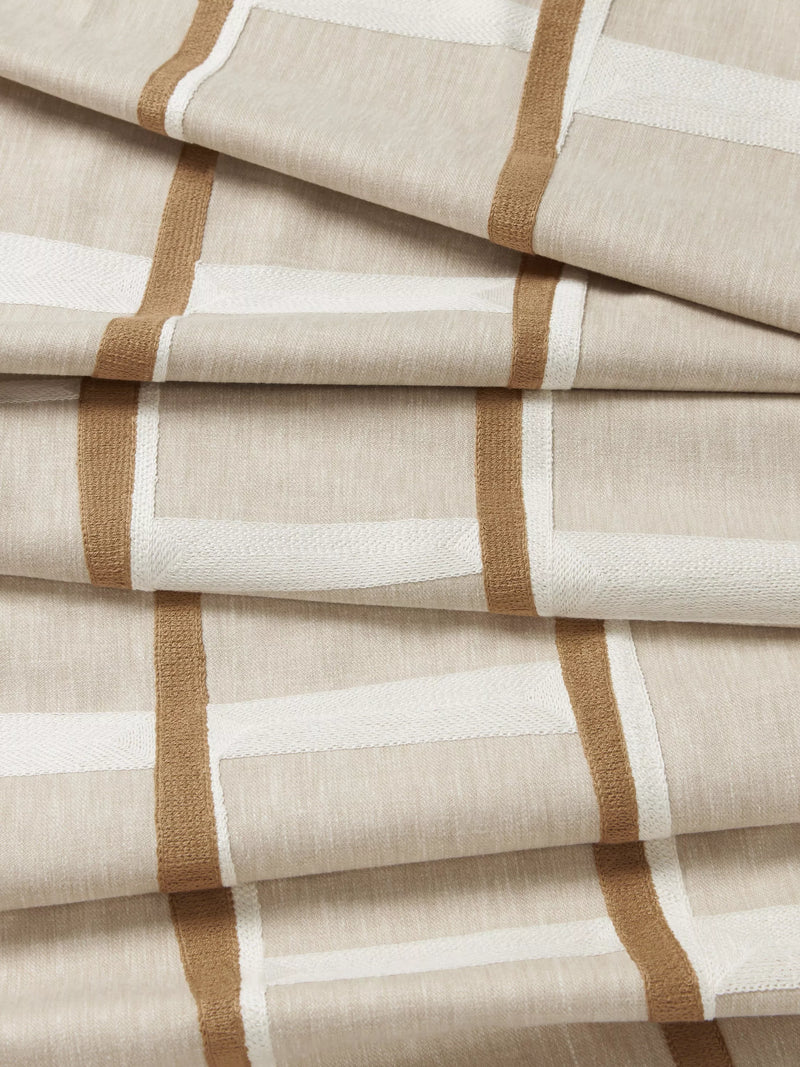 John Lewis Lea embroidered furnishing fabric 140cm wide, imported from the UK