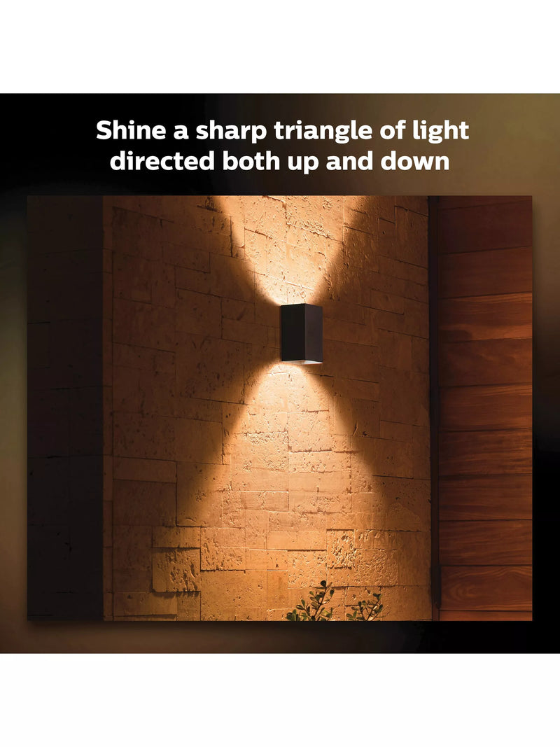 Philips Hue Resonate outdoor wall light black pack of 2, imported from the UK