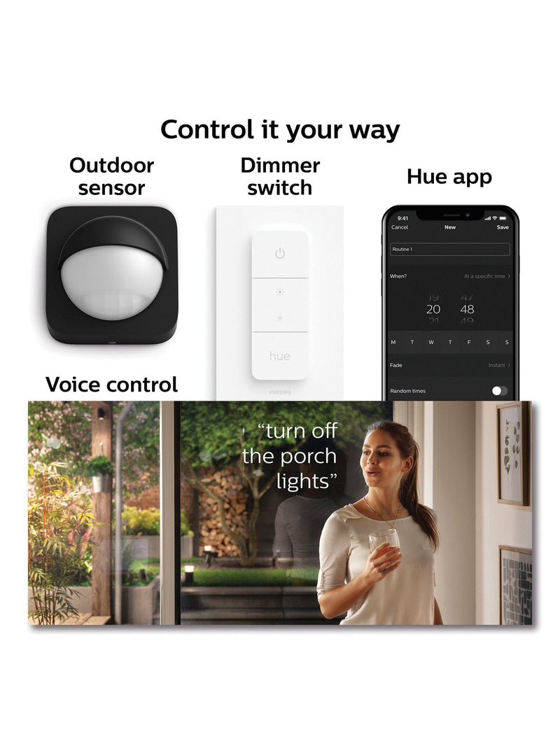 Philips Hue Resonate outdoor wall light black pack of 2, imported from the UK