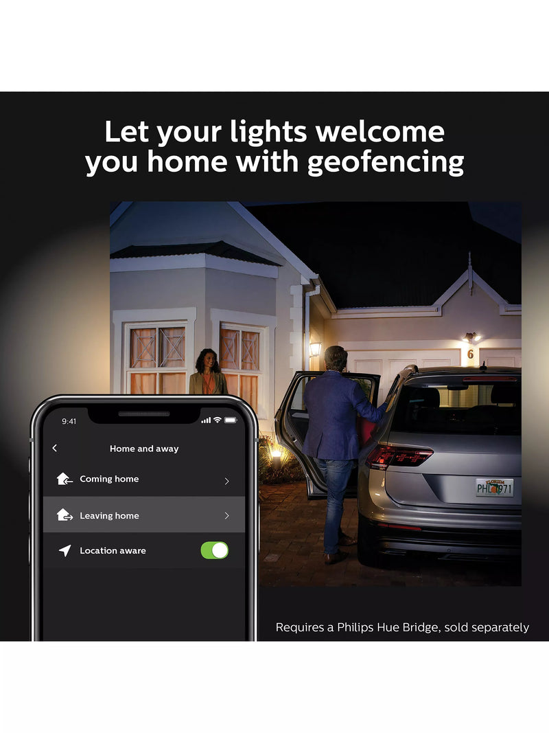 Philips Hue Resonate outdoor wall light black pack of 2, imported from the UK