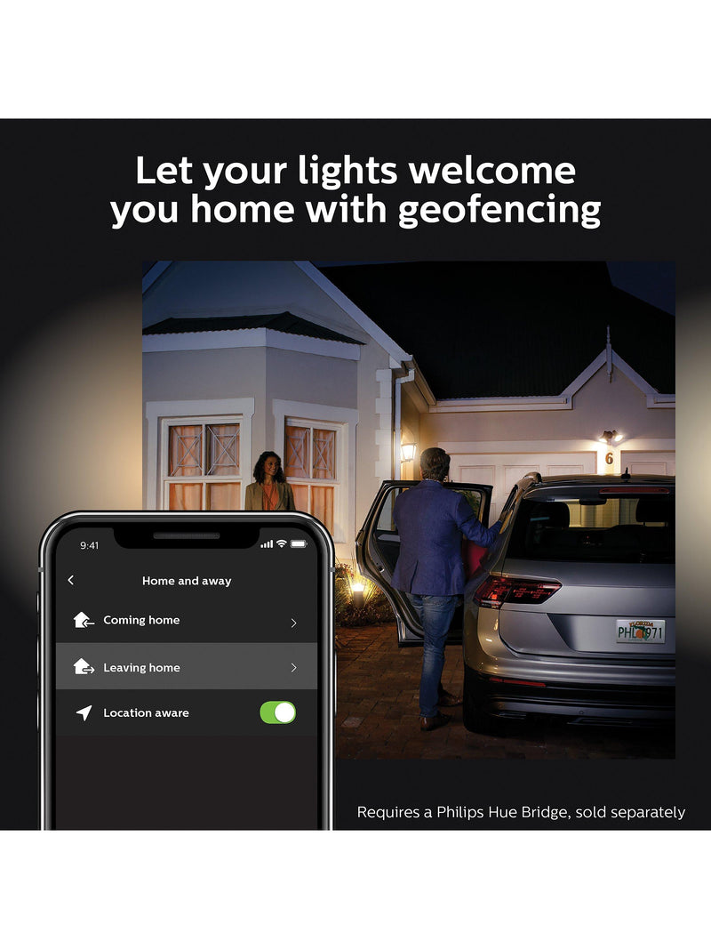 Philips Hue Resonate outdoor wall light black pack of 2, imported from the UK