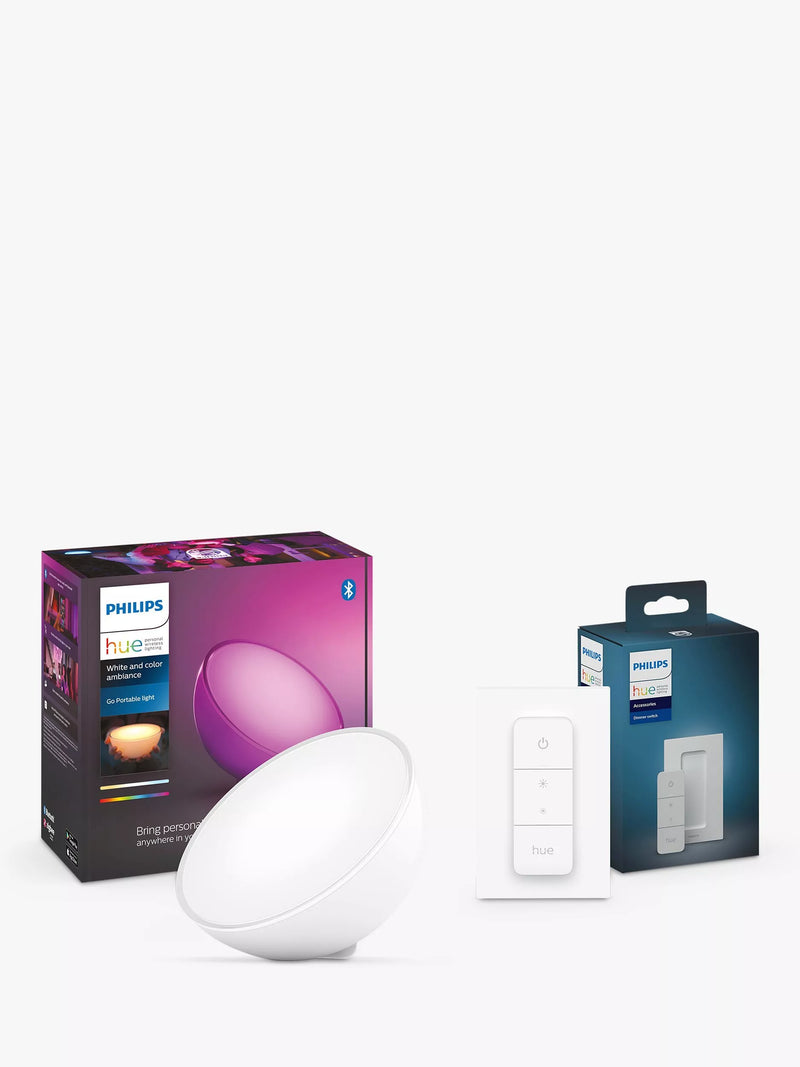 Philips Hue portable smart light with dimmer switch, H12.5x15cm, imported from the UK