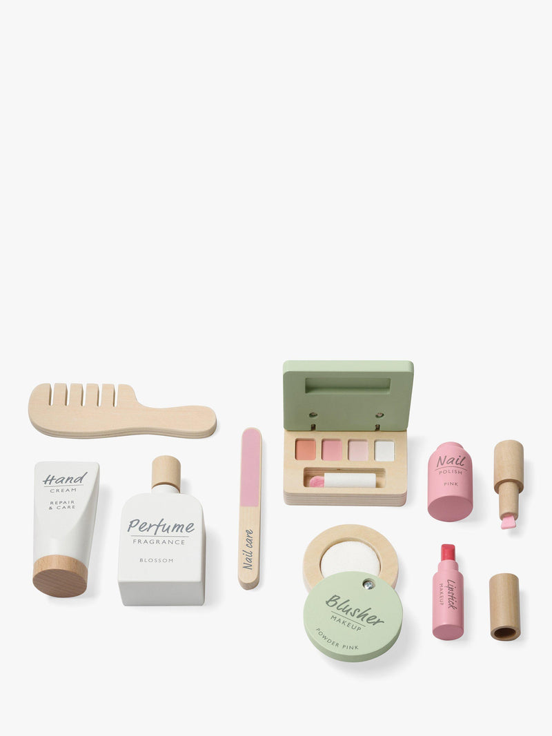 John Lewis wooden vanity table nine-piece pretend play set, UK version