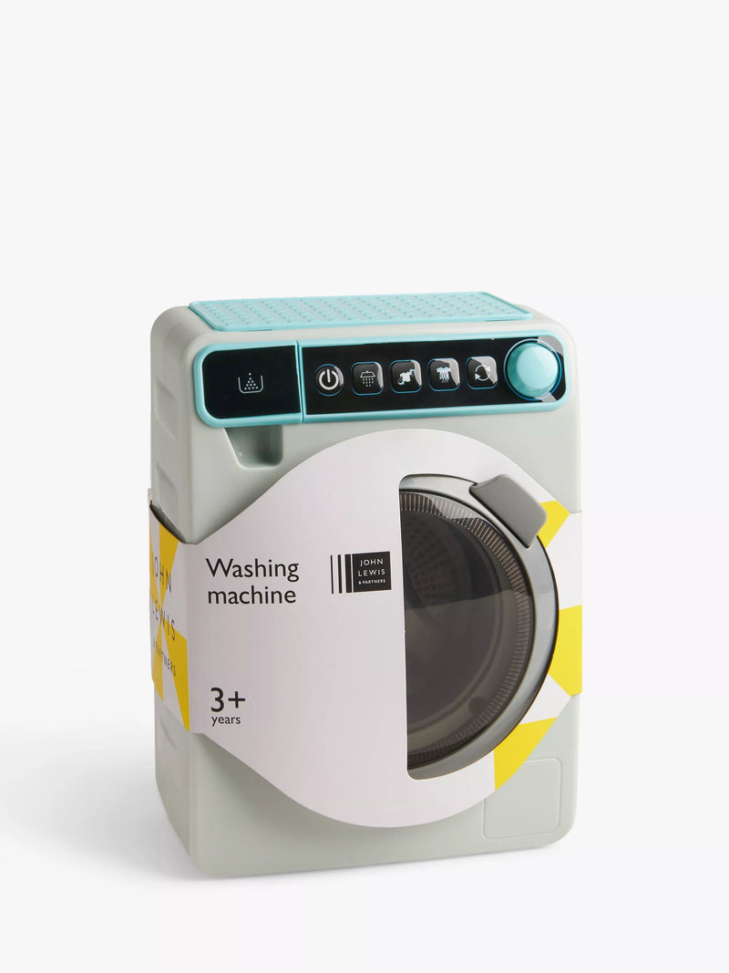 John Lewis washing machine toy with spinning drum and lights, UK version