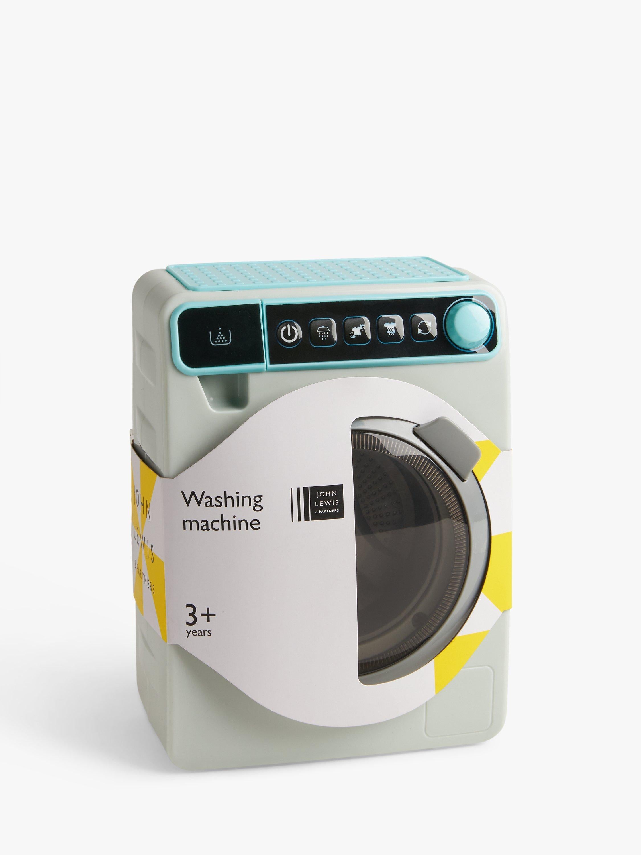 John Lewis washing machine toy with spinning drum and lights, UK version