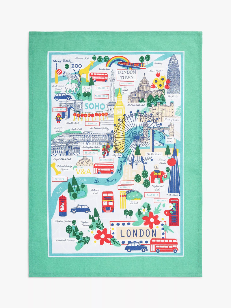 Ulster Weavers London Map tea towel 70x50cm, UK version