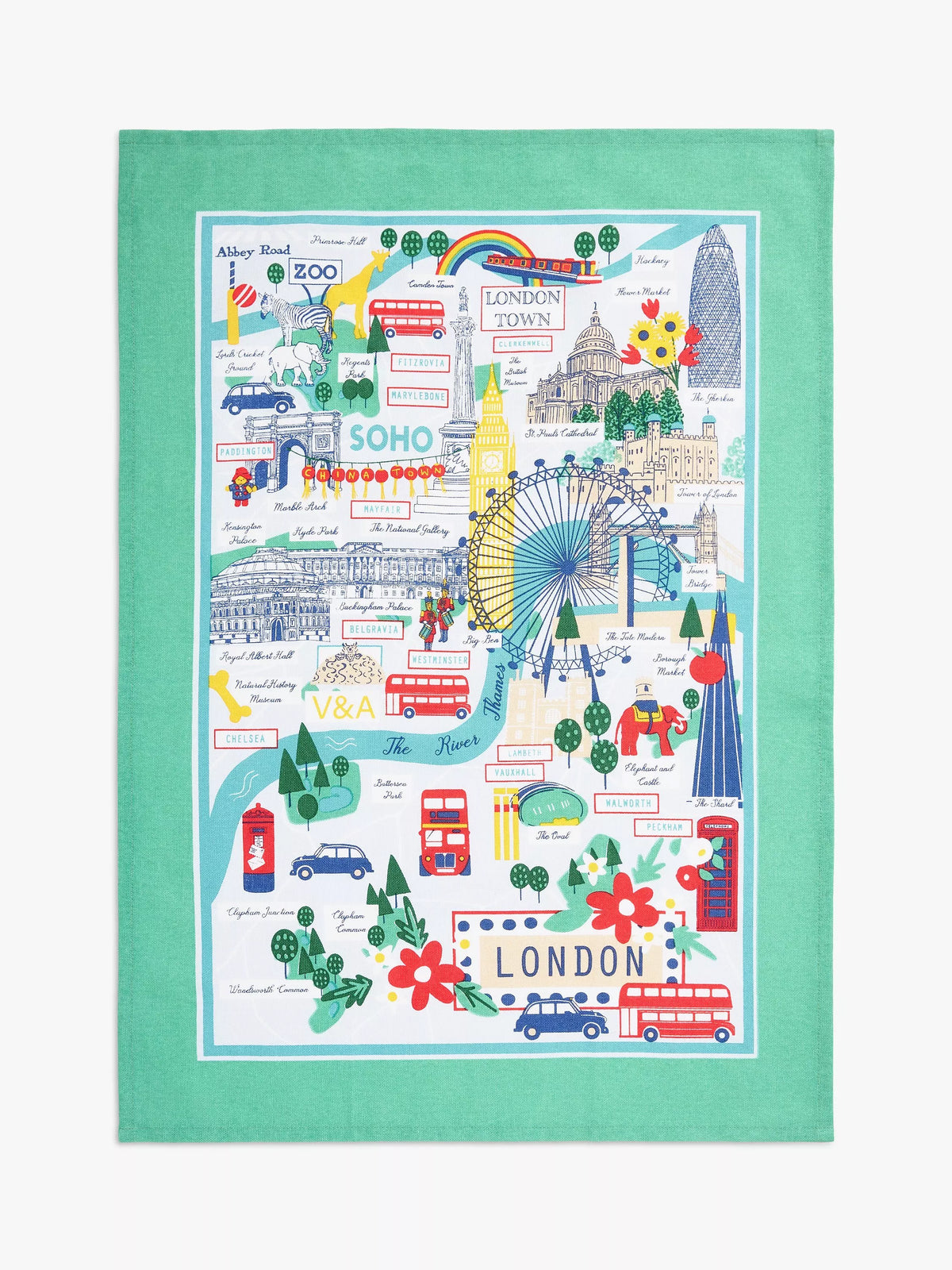 Ulster Weavers London Map tea towel 70x50cm, UK version