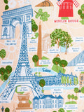 Ulster Weavers Paris Map Tea Towel 70x50cm, imported from the UK