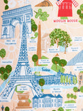 Ulster Weavers Paris Map Tea Towel 70x50cm, imported from the UK