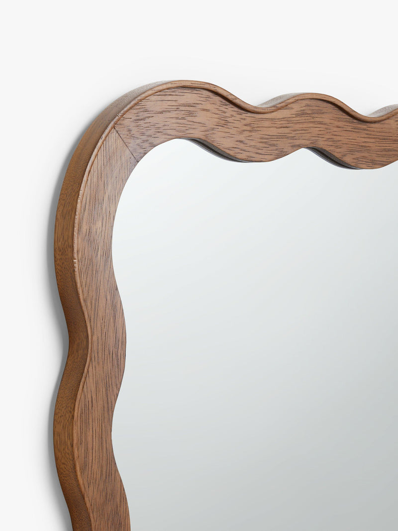 John Lewis wiggle wall mirror walnut finish 75x60cm, imported from the UK