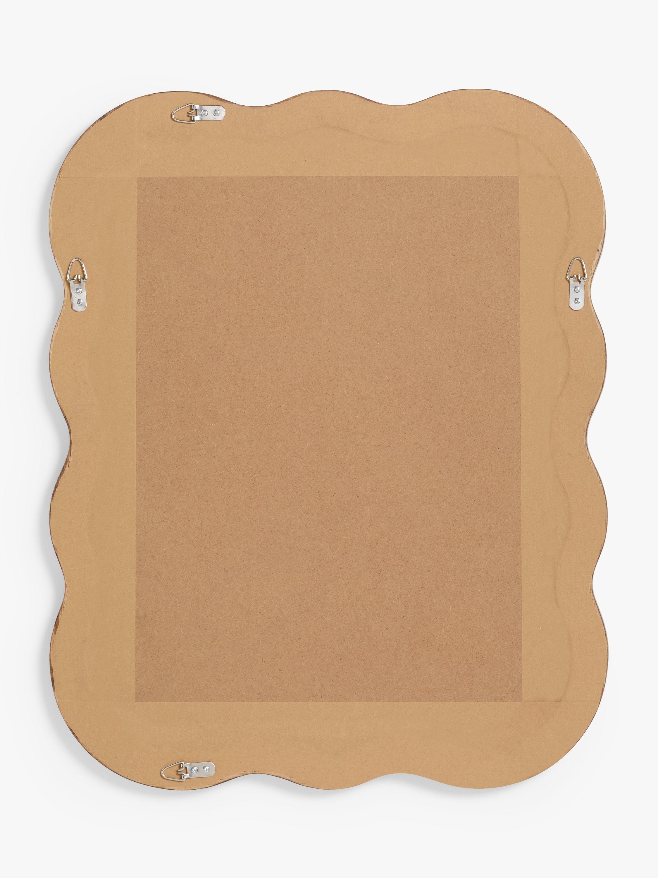 John Lewis wiggle wall mirror walnut finish 75x60cm, imported from the UK