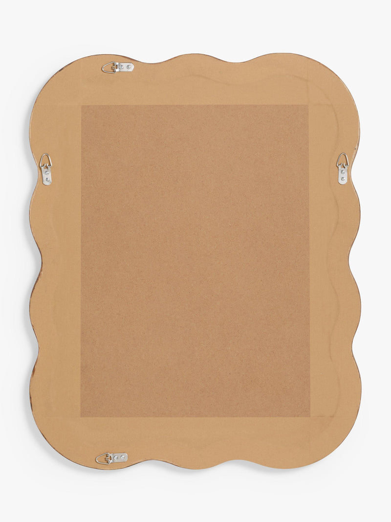 John Lewis wiggle wall mirror walnut finish 75x60cm, imported from the UK