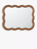John Lewis wiggle wall mirror walnut finish 75x60cm, imported from the UK