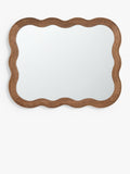 John Lewis wiggle wall mirror walnut finish 75x60cm, imported from the UK