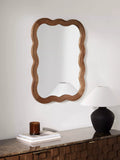 John Lewis wiggle wall mirror walnut finish 75x60cm, imported from the UK
