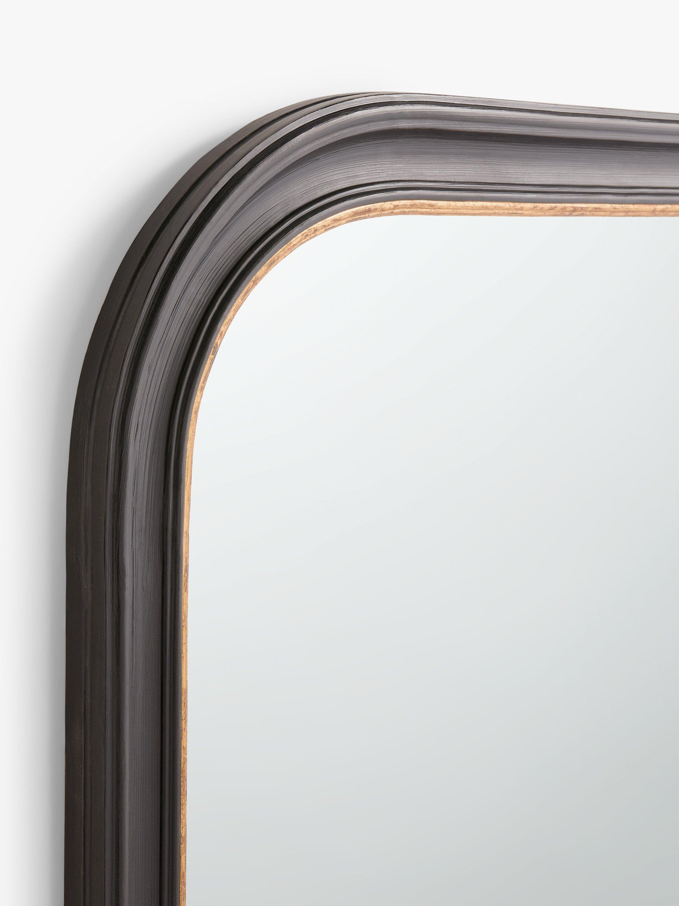 John Lewis Georgian overmantel mirror black and gold 95x105cm - British product