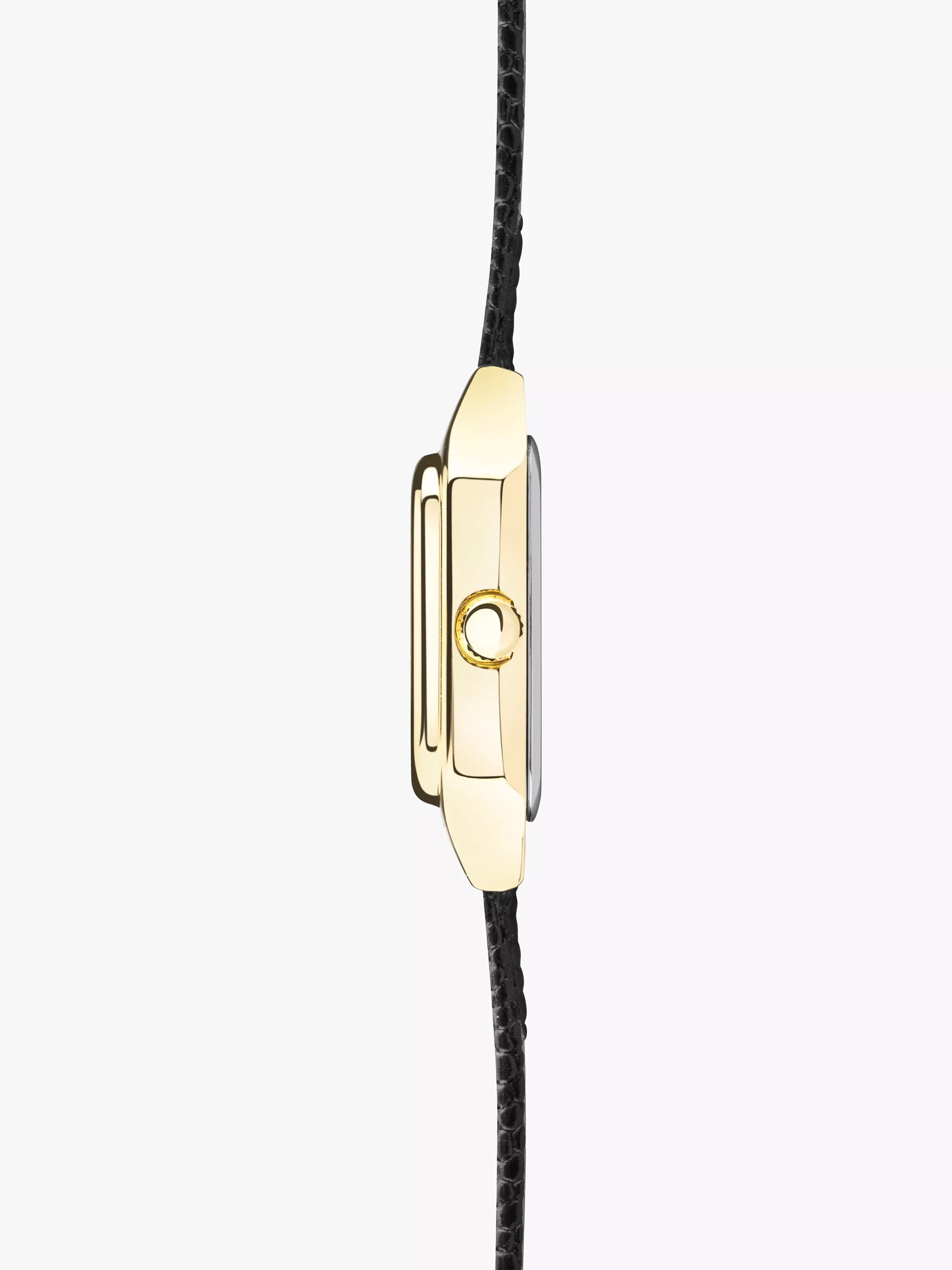 Sekonda women's square watch black leather strap 20mm - British product