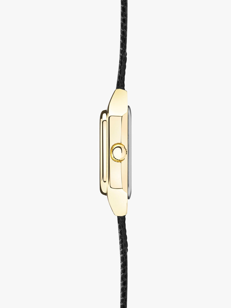 Sekonda women's square watch black leather strap 20mm - British product