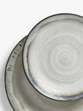 John Lewis stoneware dinnerware set 12 piece swirl contrast rim (British brand)