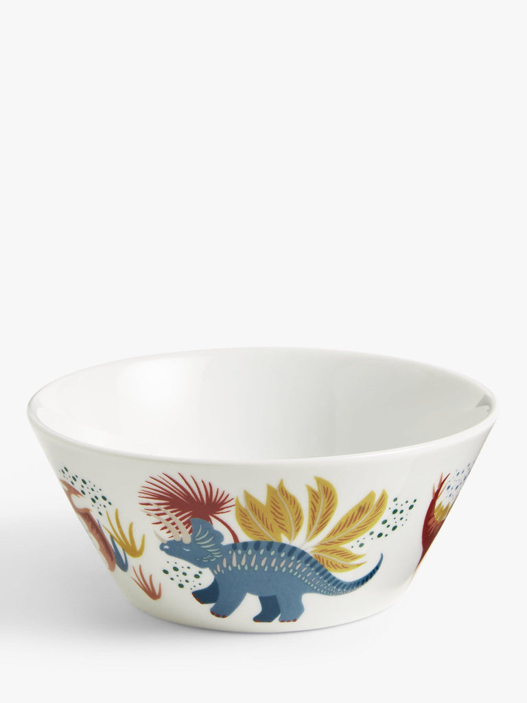 John Lewis Durable Dinosaur Kids Porcelain Bowl 12.5cm