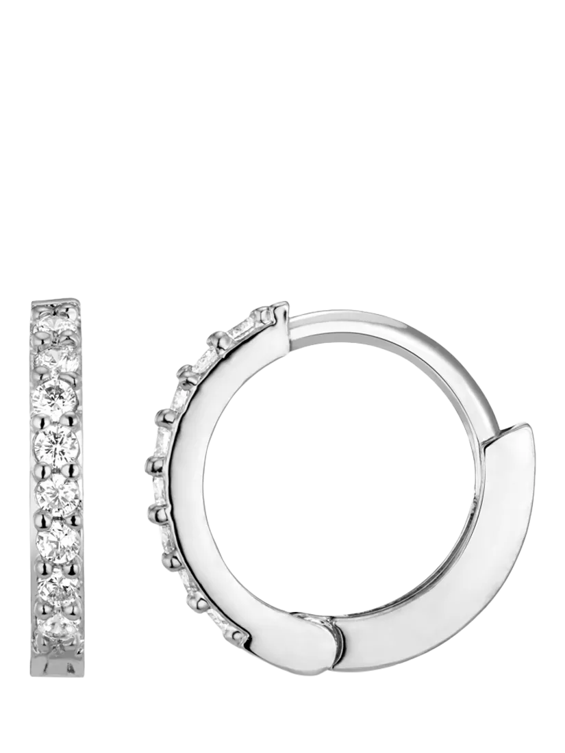 Orelia Mini Pave Huggie Hoop Earrings
