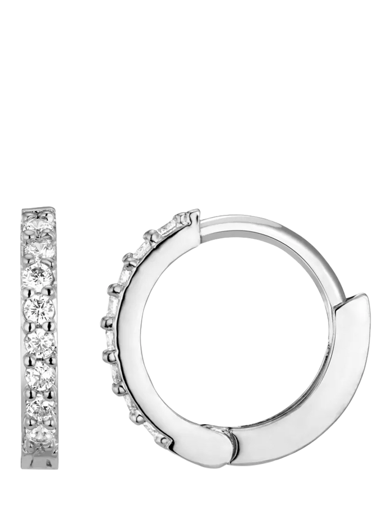 Orelia Mini Pave Huggie Hoop Earrings