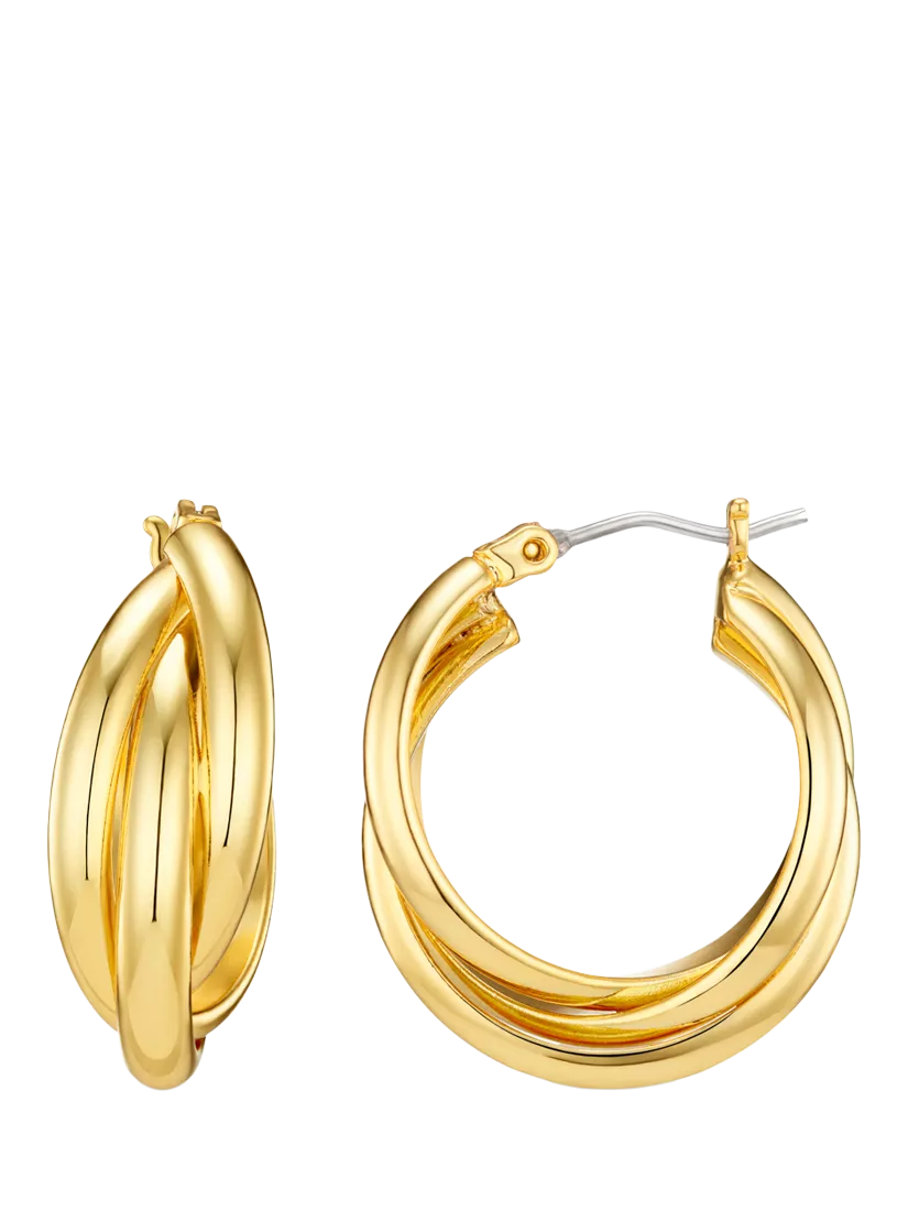 Orelia hoop earrings pale gold (British brand)