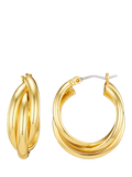 Orelia hoop earrings pale gold (British brand)